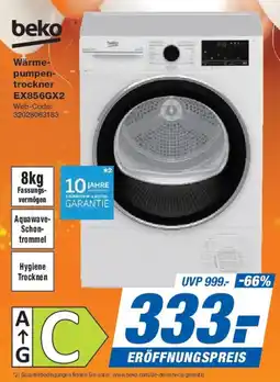 Expert beko Wärmepumpentrockner EX856GX2 Angebot
