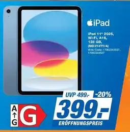 Expert iPad 11" 2025, Wi-Fi, A16, 128 GB Angebot