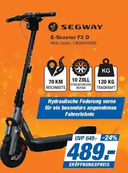 Expert SEGWAY E-Scooter F3 D Angebot