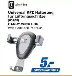 Expert cellularline Universal KFZ Halterung für Lüftungsschlitze (60103) HANDY WING PRO Angebot