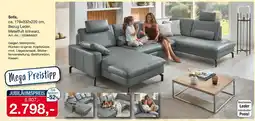 Möbel Inhofer Sofa, Bezug Leder, Metallfuß schwarz Angebot