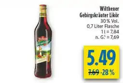 diska Wilthener Gebirgskräuter Likör Angebot