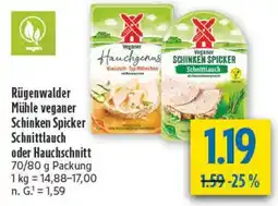 diska Rügenwalder Mühle veganer Schinken Spicker Schnittlauch oder Hauch Schnitt Angebot