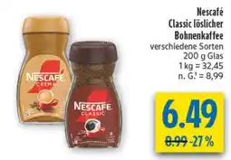 diska Nescafé Classic löslicher Bohnenkaffee Angebot