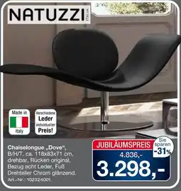Möbel Inhofer NATUZZI Chaiselongue ,,Dove" Angebot