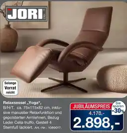 Möbel Inhofer JORI Relaxsessel „Yoga" Angebot