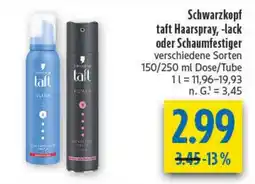 diska Schwarzkopf taft Haarspray, -lack oder Schaumfestiger Angebot