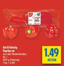 diska Gut & Günstig Paprika rot Angebot