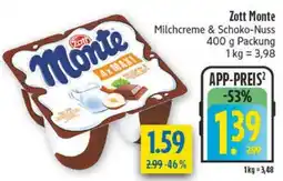 diska Zott Monte Milchcreme & Schoko-Nuss Angebot