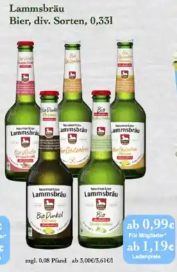 LPG Biomarkt Lammsbräu Bier Angebot