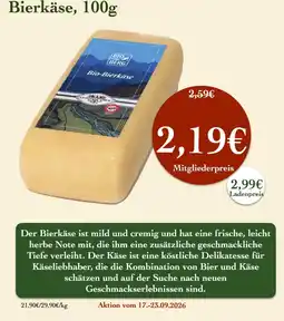 LPG Biomarkt Bio-Bierkäse Angebot
