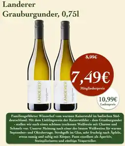 LPG Biomarkt Landerer Grauburgunder Angebot