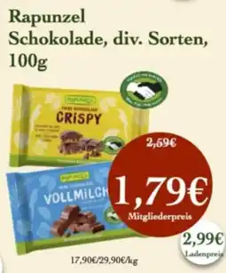 LPG Biomarkt Rapunzel Schokolade Angebot