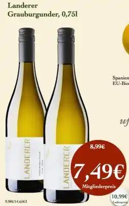 LPG Biomarkt Landerer Grauburgunder Angebot