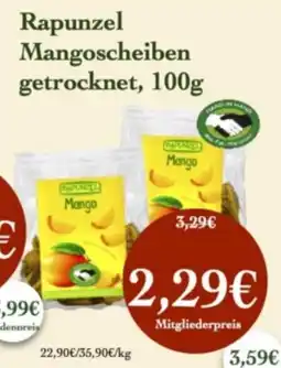 LPG Biomarkt Rapunzel Mangoscheiben getrocknet Angebot