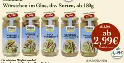 LPG Biomarkt Ökoland Würstchen im Glas Angebot