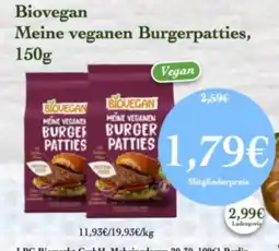 LPG Biomarkt Biovegan Meine veganen Burgerpatties Angebot
