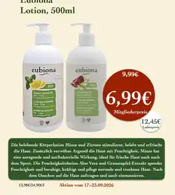 LPG Biomarkt Eubiona Lotion Angebot