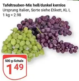 Globus Tafeltrauben-Mix hell/dunkel kernlos Angebot