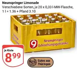 Globus Neunspringer Limonade Angebot