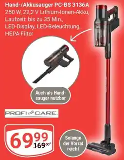 Globus PROFI CARE Hand-/Akkusauger PC-BS 3136A Angebot