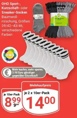Globus OHO Sport, Kurzschaf oder Sneaker-Socken Angebot