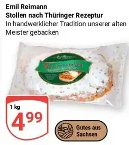 Globus Emil Reimann Stollen nach Thüringer Rezeptur Angebot