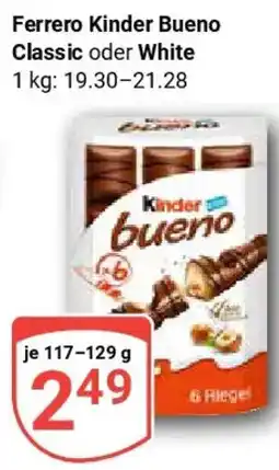 Globus Ferrero Kinder Bueno Classic oder White Angebot