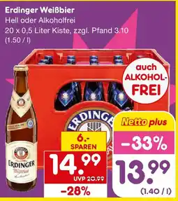 Netto Getränke Discount Erdinger Weißbier Angebot