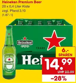 Netto Getränke Discount Heineken Premium Beer Angebot