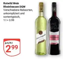Globus Rotwild Wein Rheinhessen DQW Angebot