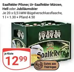 Globus Saalfelder Pilsner, Ur-Saalfelder Märzen, Hell oder Jubiläumsbier Angebot