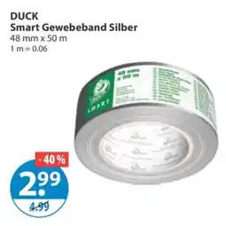 V Markt DUCK Smart Gewebeband Silber Angebot