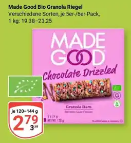 Globus Made Good Bio Granola Riegel Angebot