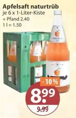 V Markt Apfelsaft naturtrüb Angebot