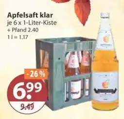 V Markt Apfelsaft klar Angebot