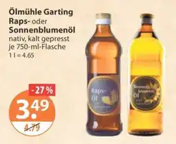 V Markt Ölmühle Garting Raps- oder Sonnenblumenöl Angebot