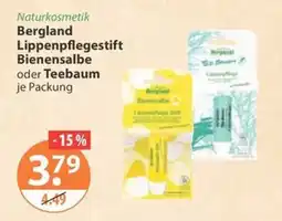 V Markt Bergland Lippenpflegestift Bienensalbe oder Teebaum Angebot