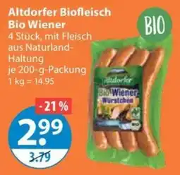 V Markt Altdorfer Biofleisch Bio Wiener Angebot