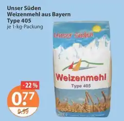 V Markt Unser Süden Weizenmehl Angebot
