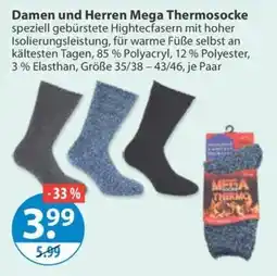 V Markt Damen und Herren Mega Thermosocke Angebot