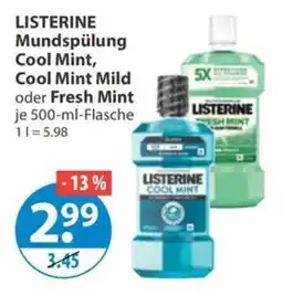 V Markt Listerine Mundspülung Cool Mint Angebot
