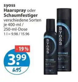 V Markt syoss Haarspray oder Schaumfestiger Angebot