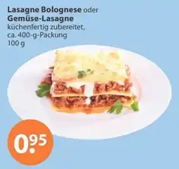 V Markt Lasagne Bolognese oder Gemüse-Lasagne Angebot