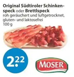 V Markt Original Südtiroler Schinkenspeck MOSER Angebot