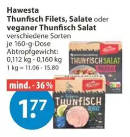 V Markt Hawesta Thunfisch Filets, Salate oder veganer Thunfisch Salat Angebot