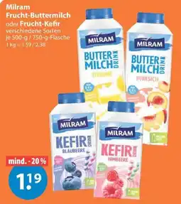 V Markt Milram Frucht-Buttermilch oder Frucht-Kefir Angebot