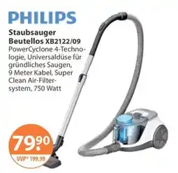 V Markt PHILIPS Staubsauger Beutellos XB2122/09 Angebot