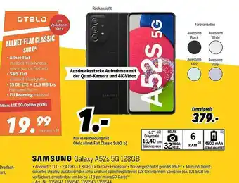 MEDIMAX Samsung Galaxy A52s 5g 128gb Angebot