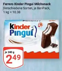Globus Ferrero Kinder Pinguí Milchsnack Angebot